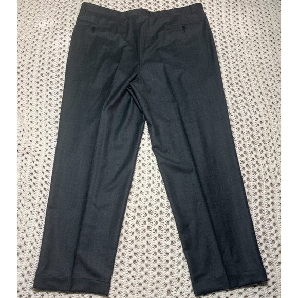 Zanella Nordstrom Gray 100% Wool Dress Pants Slacks 44x32 Duncan Trousers Italy - Picture 2 of 8